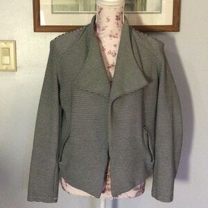 Premise Black and White Striped Blazer